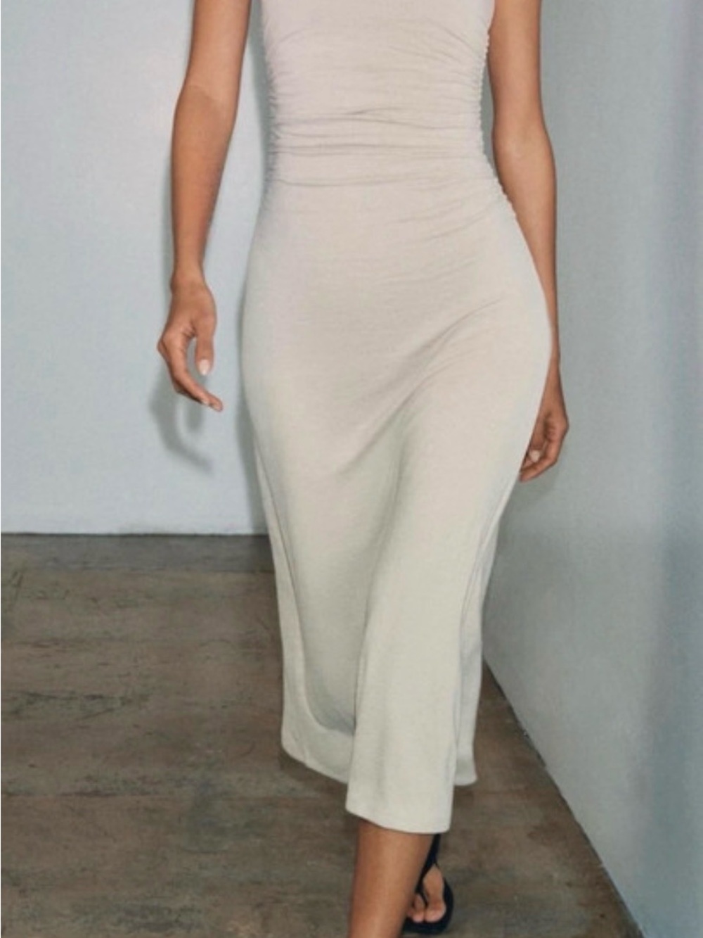 Zara Draped Midi Dress - NEW size S